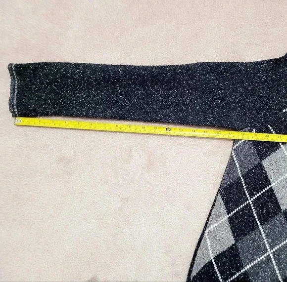 EP Pro Silk Wool Blend Golf Argyle Full Zip cardigan Black Heather Size … - Picture 4 of 9